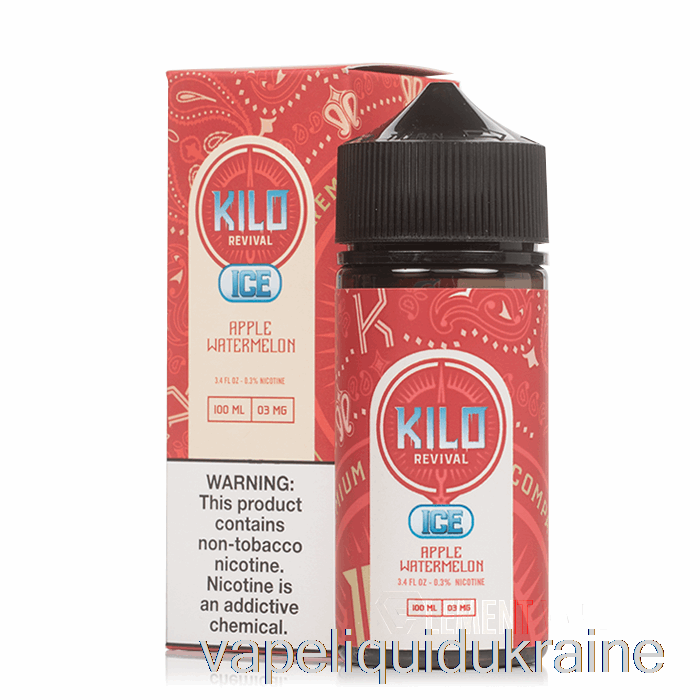 Vape Liquid Ukraine ICE Apple Watermelon - KILO Revival - 100mL 3mg